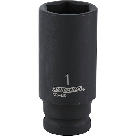 Channellock 1/2 In. Drive 1 In. 6-Point Deep Standard Impact Socket 314722